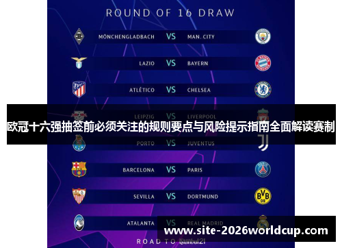 欧冠十六强抽签前必须关注的规则要点与风险提示指南全面解读赛制